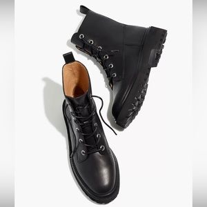 Madewell Rayna lace up boots in leather